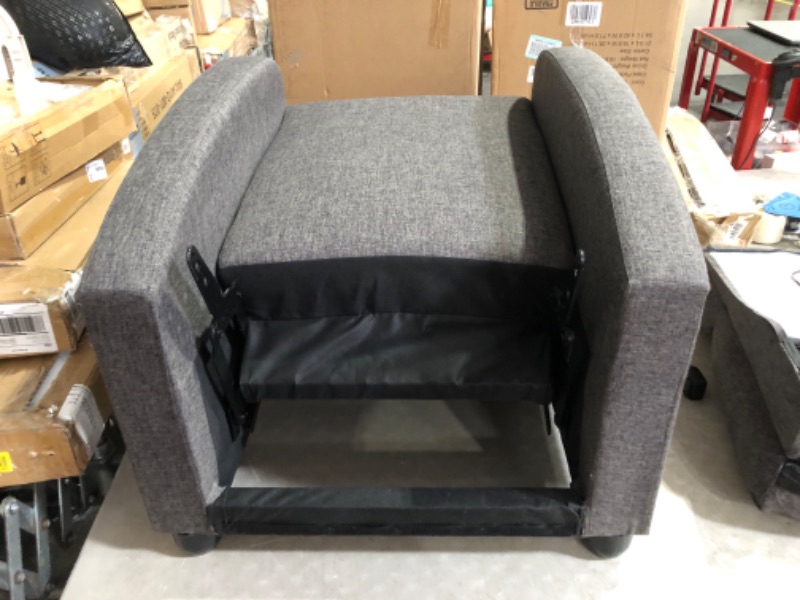 Photo 4 of ***MASSAGE FUNCTION DOESN'T WORK - SEE COMMENTS***
Sweetcrispy Recliner Chair for Adults, Massage Fabric Small Recliner Home Theater Seating with Lumbar Support, Adjustable Modern Reclining Chair with Padded Seat Backrest for Living Room (Deep Grey)