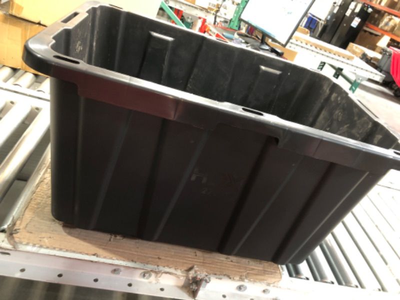Photo 1 of ***NON-REFUNDABLE (2 PACK) BUNDLE***
***NO LIDS***
27 Gal. Tough Storage Tote in Black and Yellow
