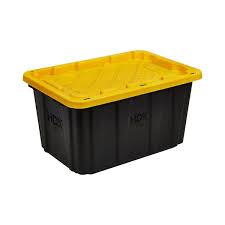 Photo 1 of ***NON-REFUNDABLE (2 PACK) BUNDLE***
***NO LIDS***
27 Gal. Tough Storage Tote in Black and Yellow
