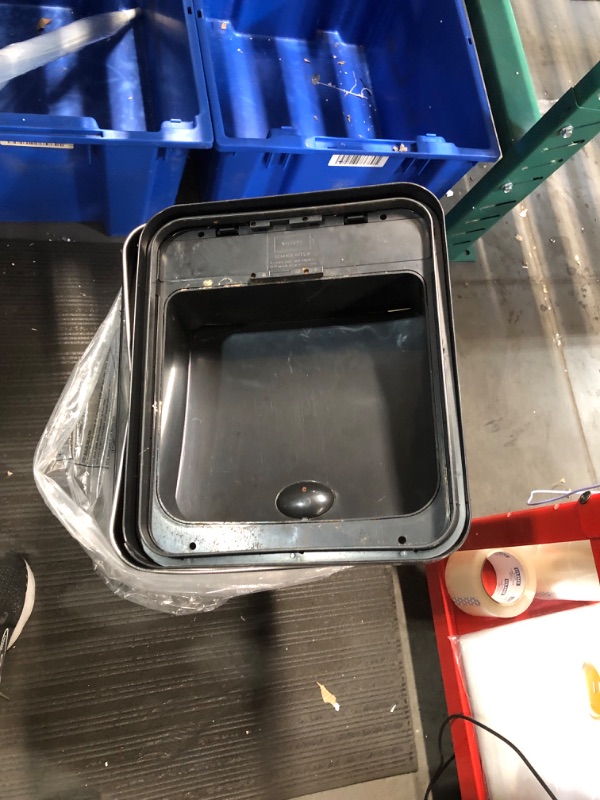 Photo 1 of ****READ NOTES****
iTouchless 13 Gallon Touchless Sensor Trash Can with AbsorbX Odor Control System, Stainless Steel, Extra-Wide Lid Opening Kitchen Garbage Bin, Silver 