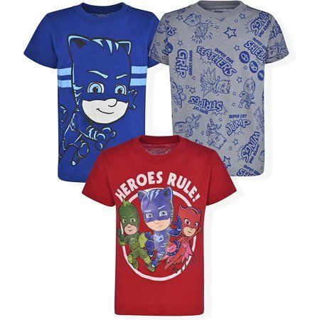 Photo 1 of PJ Masks 3 Pack Short Sleeve Tee Shirt for Boys Crewneck Shirt  (Size 2T) 