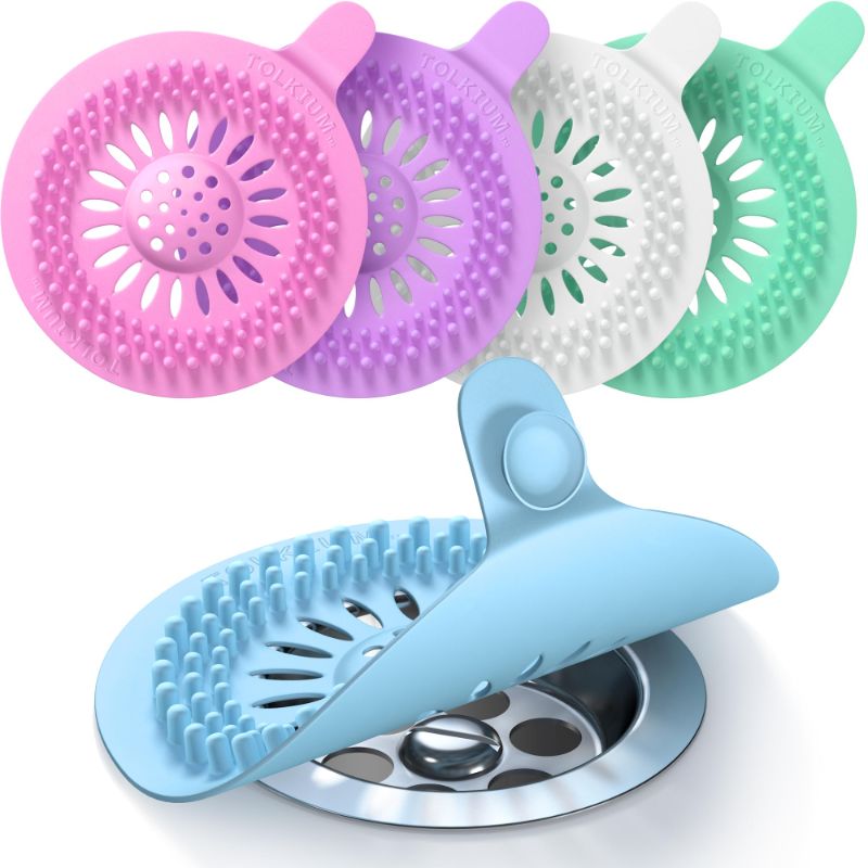 Photo 1 of ***NON-REFUNDABLE (2 PACK) BUNDLE***
Vibrant Drain Hair Catcher 5-Pack - Durable Silicone Like Shower Drain Cover 