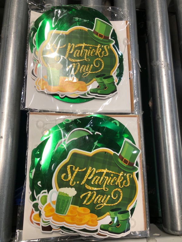 Photo 2 of ***NON-REFUNDABLE (2 PACK) BUNDLE***
MGahyi St Patricks Day Decorations Hanging Swirls,30 Pieces Green Lucky Irish Shamrock Clover Leprechaun Horseshoe 