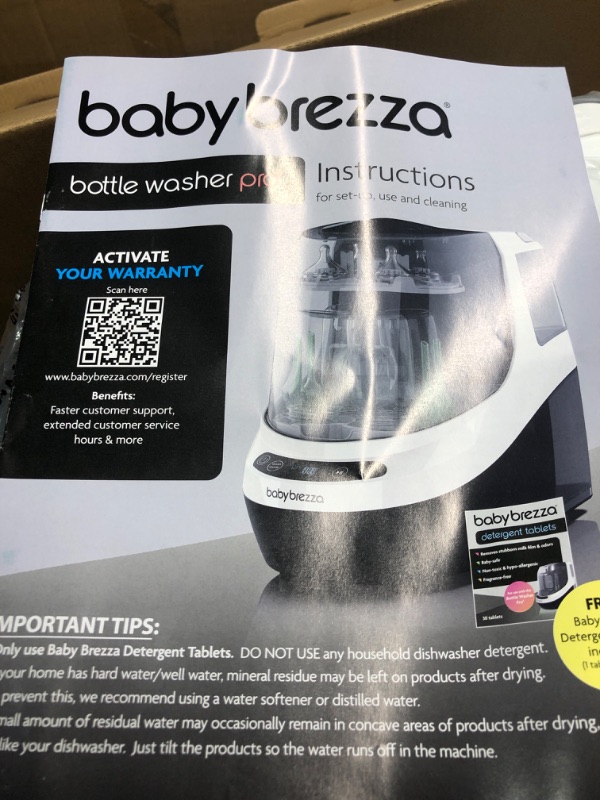 Photo 3 of Baby Brezza Bottle Washer Pro - Baby Bottle Washer, Sterilizer + Dryer - All in One Bottle Cleaner Machine Replaces Tedious Bottle Brushes and Hand Washing