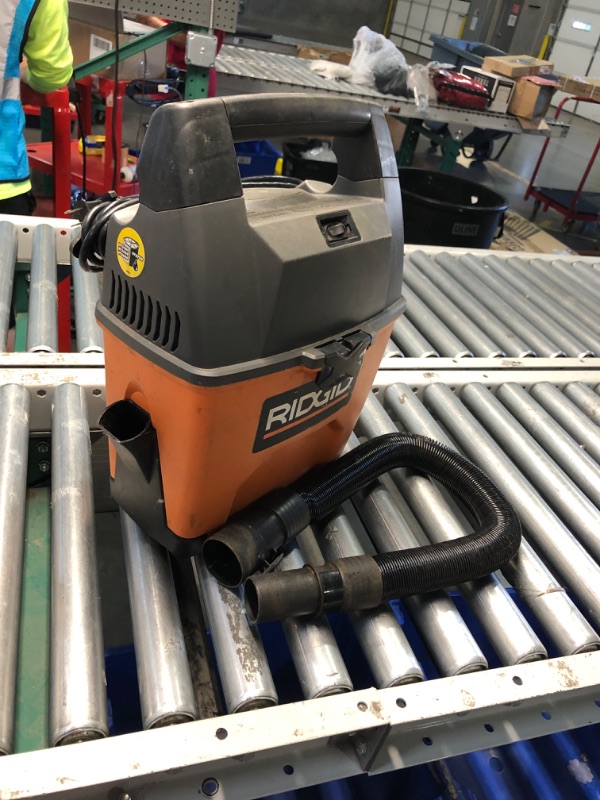 Photo 5 of ***HEAVILY USED AND DIRTY - POWERS ON - UNABLE TO TEST FURTHER - SEE PICTURES***
RIDGID 3 Gal 3.5 Peak HP Handheld Shop Vac Wet Dry Vacuum with RIDGID SWEEP Dust Pan, Filter, Locking Hose and Car Nozzle