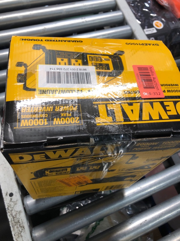 Photo 2 of ***USED - LIKELY MISSING PARTS - UNABLE TO VERIFY FUNCTIONALITY***
DEWALT DXAEPI1000 Power Inverter 1000W Car Converter with LCD Display: Dual 120V AC Outlets, 3.1A USB Ports, Battery Clamps