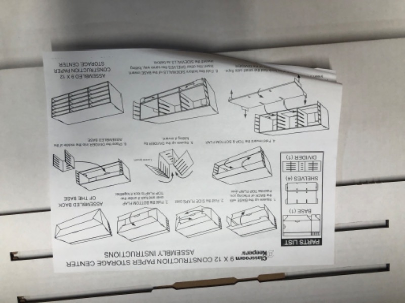 Photo 4 of Classroom Keepers 9" x 12" Construction Paper Storage, White, 9-3/8"H x 29-1/4"W x 12-7/8"D, 1 Unit Holds 9"x 12" Paper