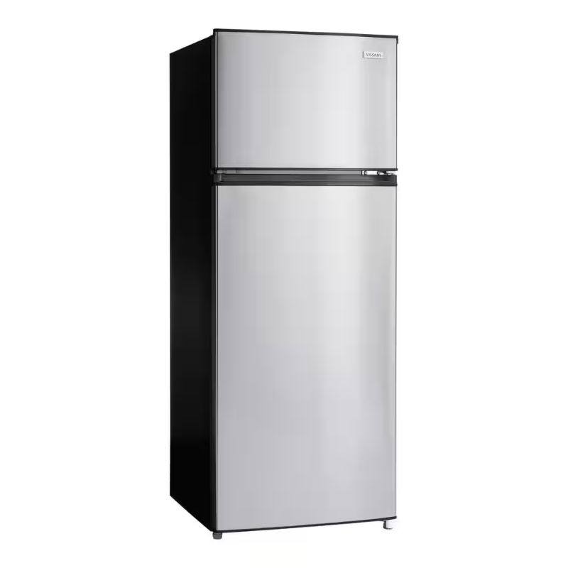 Photo 1 of ***SCRATCH AND DENT - UNTESTED - SEE COMMENTS***
Vissani 7.1 cu. ft. Top Freezer Refrigerator in Stainless Steel Look