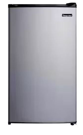 Photo 1 of Magic Chef 3.2 Cu. Ft. Mini Fridge in Stainless Steel Look Without Freezer

