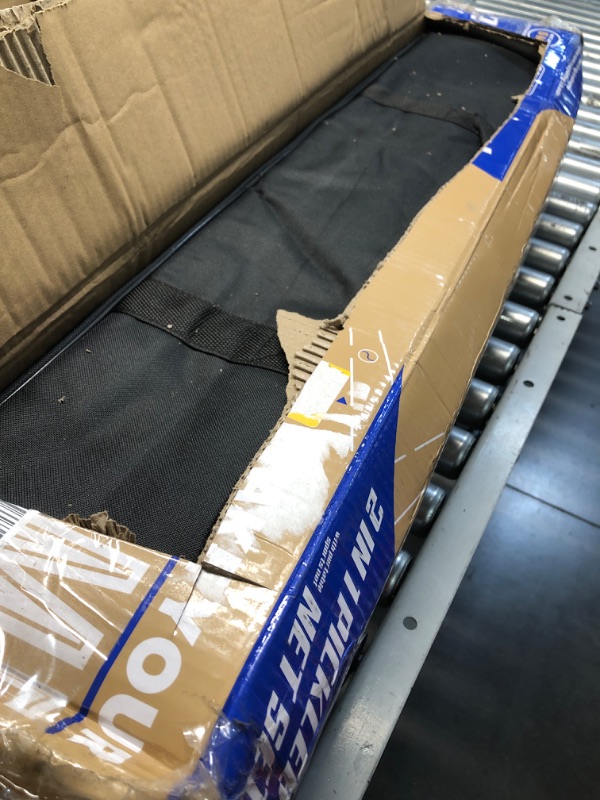 Photo 2 of Boulder Badminton Pickleball Net - Adjustable Portable Net for Junior Tennis, Kids Volleyball & Soccer, and Backyard Games - Easy Setup Nylon Sports Net with Poles 10 ft/14ft/17ft/22ft Wide 11ft and 22ft Pickleball Full and Half Court