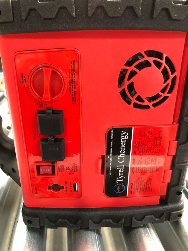 Photo 2 of (damage) Tyrell Chenergy 1800 Peak Amp Portable Power Station Jump Starter,with 260 PSI Tire Inflator/Air Compressor,400W Power Inverter Dual AC/DC Ports,2.1A USB Port,Battery Clamps