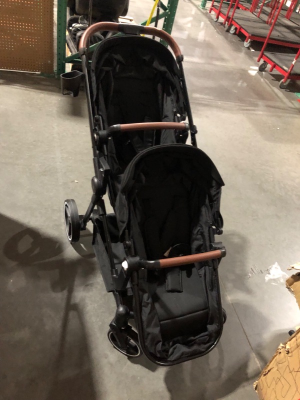 Photo 4 of ***USED - PREVIOUSLY ASSEMBLED - NO PACKAGING - SEE PICTURES***
Double Stroller Track Tandem Stroller for Infant and Toddler, Foldable Pushchair Bassinet Pram, Multi-Position Reversible & Adjustable Backrest, Large Storage Basket and Canopy