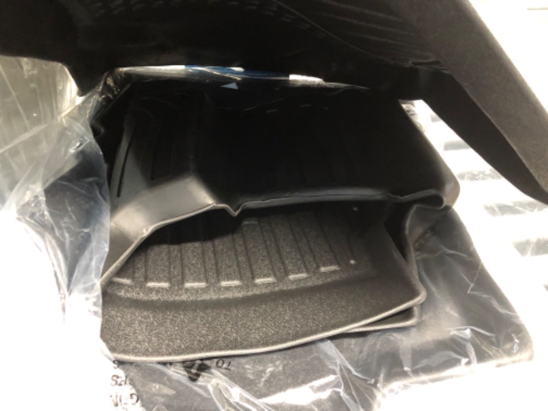 Photo 3 of ANBINGO®-Floor Mats Custom for 2019-2023 Hyundai Kona Electric. All Weather Waterproof Car Mats?1st & 2nd Row Set?TPE Non-Slip Automotive Floor Liners-Black Kona Electric EV 2019-2023