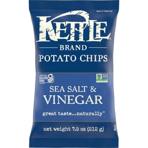 Photo 1 of ***NON-REFUNDABLE PACK OF 3 BEST BY MARCH 16 2024***
Kettle Brand Sea Salt and Vinegar Kettle Potato Chips, 7.5 Oz 
