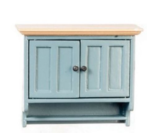 Photo 1 of Blue Oak Kitchen Wall Cabinet by Town Square Miniatures
