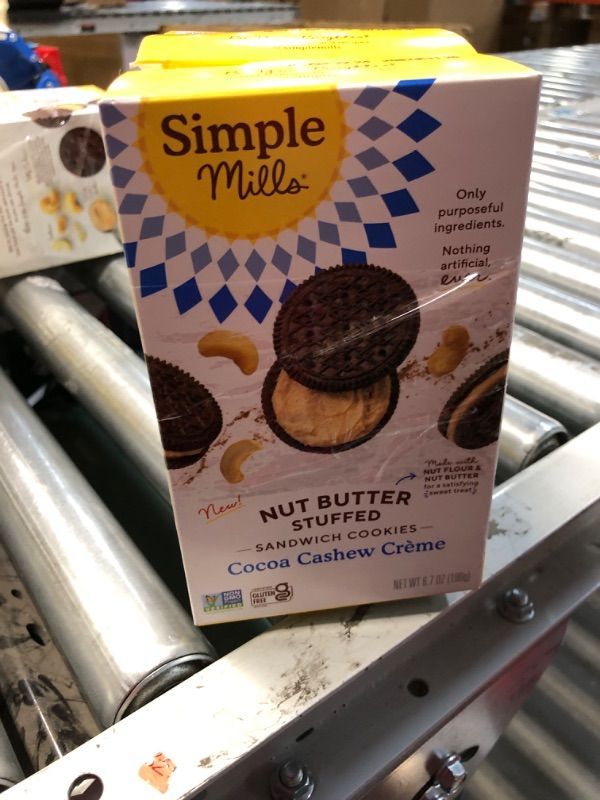 Photo 1 of ***NON-REFUNDABLE BEST BY APRIL 21 2024***
Simple Mills, Nut Butter Stuffed Sandwich Cookies, Cocoa Cashew Creme