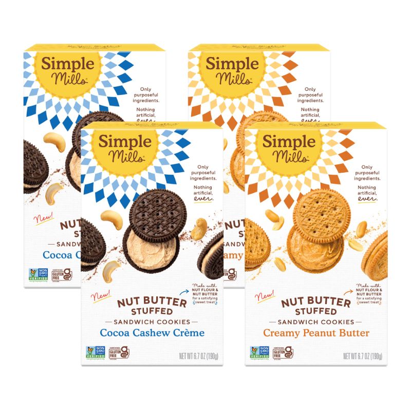 Photo 1 of ***NON-REFUNDABLE BST BY MARCH 2024***
Simple Mills Sandwich Cookies Variety Pack (Pack of 4)