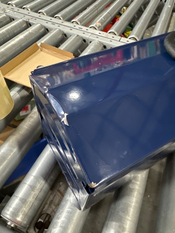 Photo 3 of **DAMAGED READ NOTES**TCE ATB101U-1 Torin Portable Steel Tool Box: 19" Hip Roof Style with Metal Latch Closure and Removable Storage Tray, Blue Steel 19" Blue