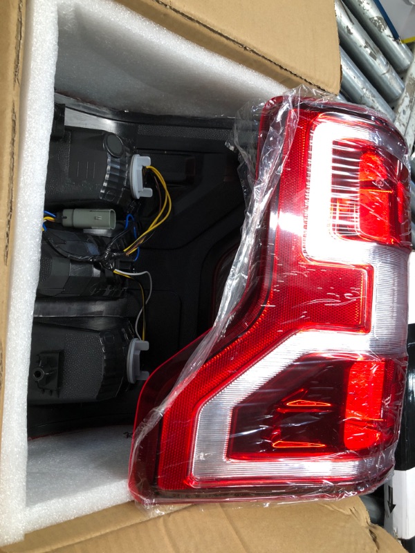 Photo 1 of F150 Tail Light Compatible With 2018 2019 2020 Ford F150 F-150 Driver and Passenger Side Rear Light Brake Lamp - Bulb and Harness Included Replace JL3Z13404H JL3Z13405H