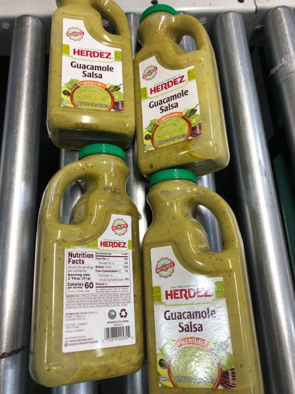 Photo 2 of (Bundle 4 Pack) HERDEZ Guacamole Salsa, Medium, 32 oz. jug Expiration Date 4/24