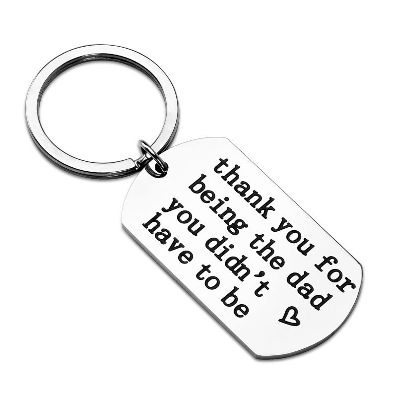 Photo 1 of (10 Pack) Fathers Day Funny Gifts for Dad Father in Law Stepdad Husband from Daughter Son Wife-Thank You for Being the Dad Creative Stainless Steel Keychain Gift for Christmas,Birthday,Retirement,Anniversary