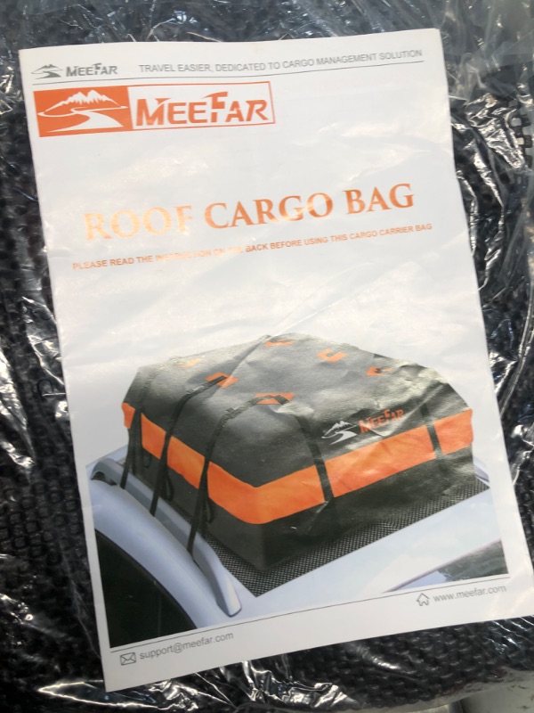 Photo 5 of (READ FULL POST) MeeFar Car Roof Bag XBEEK Rooftop top Cargo Carrier Bag 20 Cubic feet Waterproof for All Cars with/without Rack, includes Anti-Slip Mat, 10 Reinforced Straps, 6 Door Hooks, Luggage Lock
