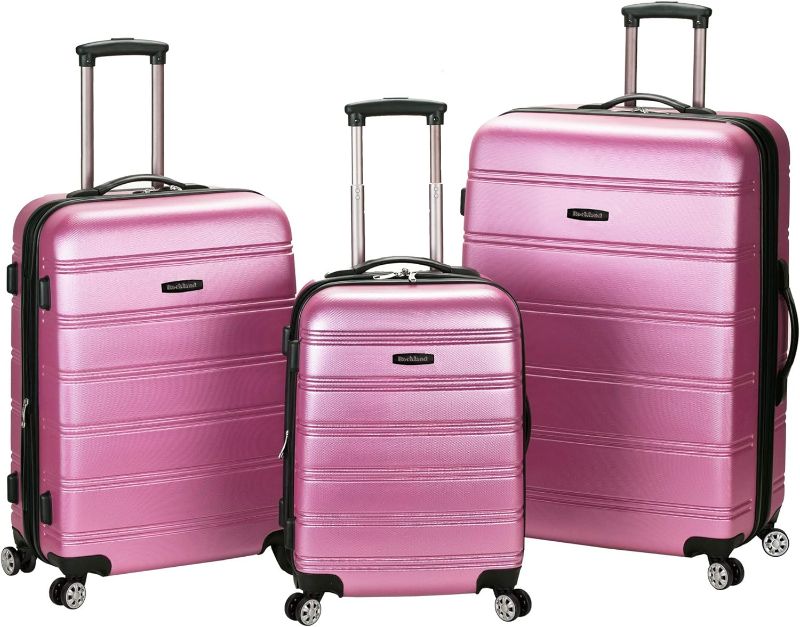 Photo 1 of **MINOR DAMAGE**READ NOTES**
Rockland Melbourne Hardside Expandable Spinner Wheel Luggage, Pink, 3-Piece Set (20/24/28)