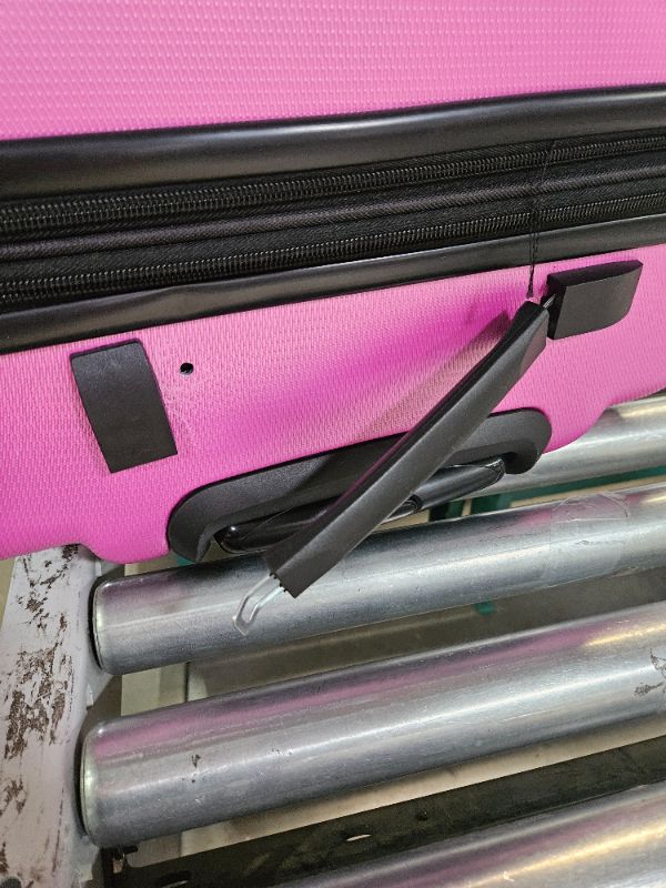 Photo 5 of **MINOR DAMAGE**READ NOTES**
Rockland Melbourne Hardside Expandable Spinner Wheel Luggage, Pink, 3-Piece Set (20/24/28)