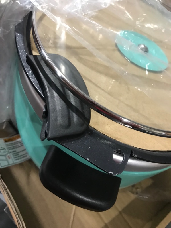 Photo 4 of ***PARTS ONLY******NON REFUNDABLE*****MAJOR DAMAGE READ NOTES**
GreenLife Cook Duo Healthy Ceramic Nonstick Programmable 6 Quart Family-Sized, 6QT Slow Cooker Turquoise