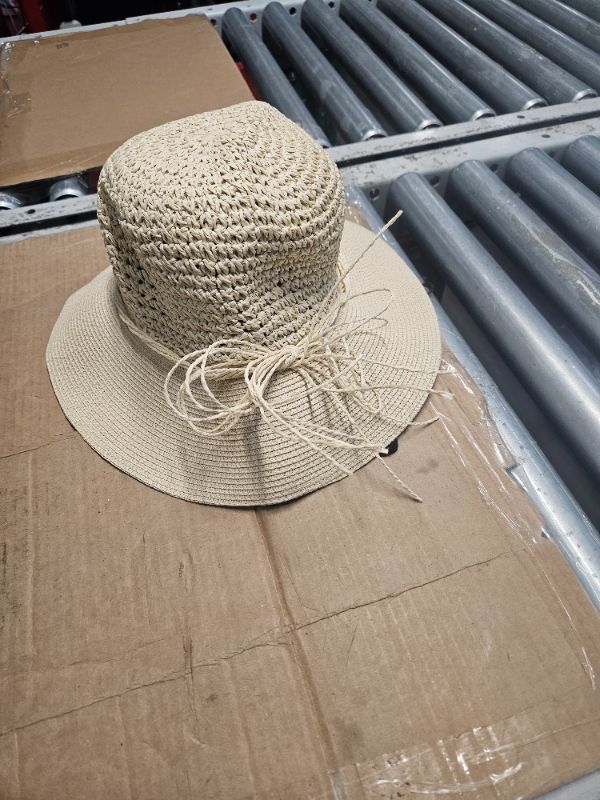 Photo 2 of **STOCK PHOTO FOR REFERENCE ONLY**
Sun Hats for Women Wide Brim Straw Hat Beach Hat UPF UV Foldable Packable Cap for Travel