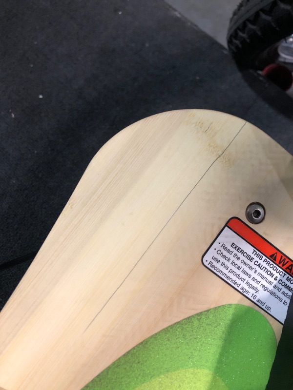 Photo 6 of **MINOR DAMAGE CRACK IN BOARD**
EcoSmart SUP Electric Scooter – 16" Air-Filled Tires, Wide Bamboo Deck, 350w High-Torque Hub-Driven Motor, Up to 15.5 mph & 15.5 Miles Range, Rear-Wheel Drive