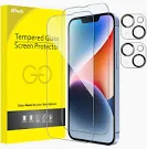 Photo 1 of **MISSING CAMERA PROTECTORS**
JETech Full Coverage Screen Protector for iPhone 14 6.1-Inch with Camera Lens Protector, Tempered Glass Film, HD Clear, 2-Pack Each