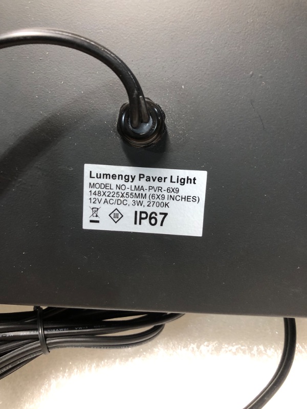 Photo 5 of ***MISSING 2***

LUMENGY Paver Light 6X9 Inch (5.82 x 8.85 inches) 2700K, Brick Lighting for Pavers, Driveways, Pathways, Patios, Inground & Garden, 12V Waterproof, Drive-Over Rated (6-Pack)