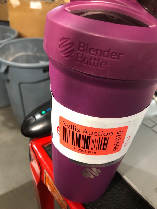 Photo 2 of ***MISSING SHAKER BALL***

BlenderBottle Strada Shaker Cup Insulated Stainless Steel Water Bottle with Wire Whisk, 24-Ounce, Plum