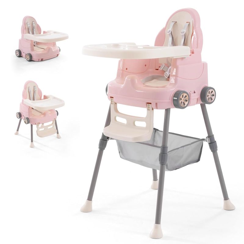 Photo 1 of ***USED - LIKELY MISSING PARTS - UNABLE TO VERIFY FUNCTIONALITY***
Baby High Chair,Adjustable Convertible 3 in 1 Baby High Chairs Baby Toddlers Feeding Chair Booster,5-Point Harness,Removable Tray&PU Cushion (Gray)