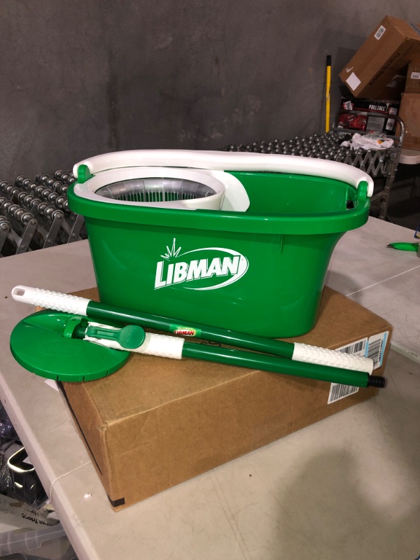 Photo 2 of (NON-REFUNDABLE) Libman Tornado Spin Mop System Plus 1 Refill Head – Total Mopping System Includes Heavy Duty Microfiber Head, Sturdy Handle, and 1 Extra Replacement Mophead. Safe on All Hard Surfaces