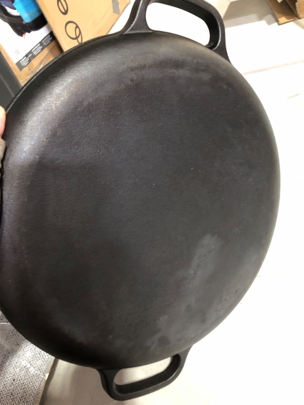 Photo 3 of (see images for damage)Home-Complete Cast Iron Pizza Pan-14” Skillet for Cooking, Baking, Grilling-Durable