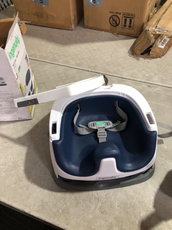 Photo 5 of ***DAMAGED - CLIPS THAT HOLD TRAY IN PLACE ARE BROKEN***
Ingenuity Baby Base 2-in-1 Booster Feeding and Floor Seat with Self-Storing Tray - Night Sky