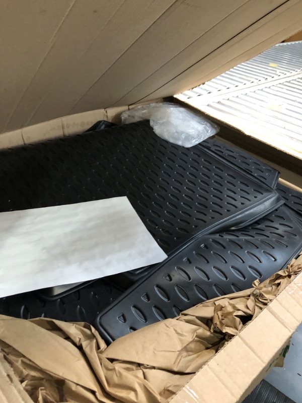 Photo 2 of Fits 2008-2020 Dodge Grand Caravan/ 2008-2016 Chrysler Town & Country (Stow'n Go Only) Floor Mats Custom Fit All-Weather Full Set Liners