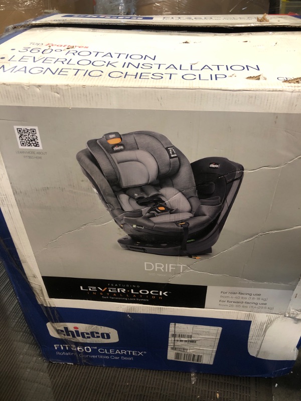 Photo 2 of Chicco Fit360 ClearTex Rotating Convertible Car Seat - Drift | Grey