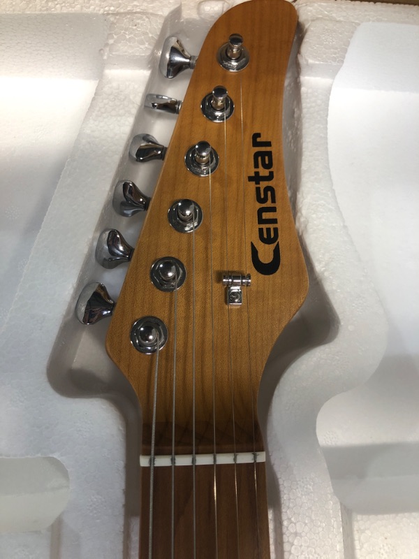 Photo 4 of Electric Guitar, Solid Electric Guitar Consists of a Roasted Mahogany Body and Maple Neck,Professional/Full Size Mercury Electric Guitar for Adults.