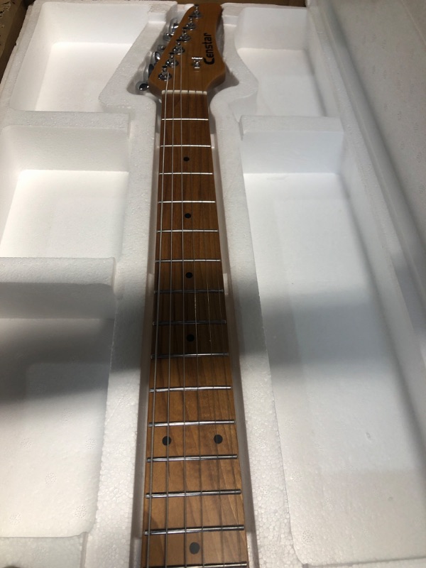 Photo 5 of Electric Guitar, Solid Electric Guitar Consists of a Roasted Mahogany Body and Maple Neck,Professional/Full Size Mercury Electric Guitar for Adults.