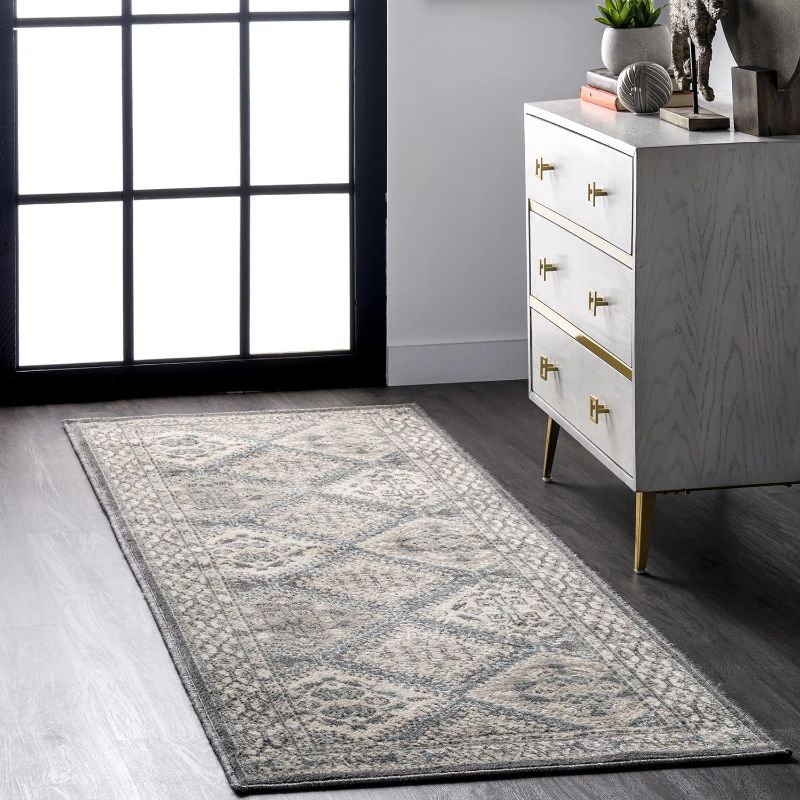 Photo 1 of (STOCK PHOTO FOR SAMPLE ONLY) - nuLOOM Becca Traditional Tiled Area Rug - 2x8 Runner Rug