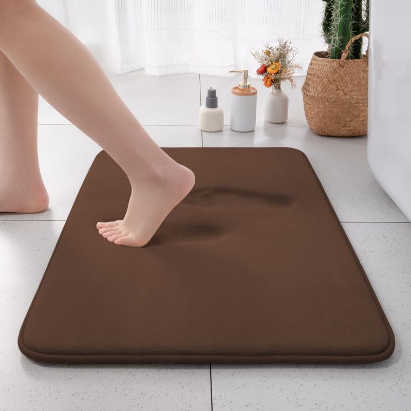 Photo 1 of (STOCK PHOTO FOR SAMPLE ONLY) - hick Memory Foam Bath Mat, 20 X 32 Brown