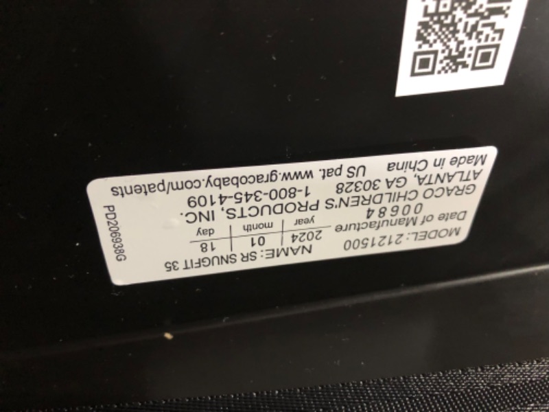 Photo 2 of ***USED - LIKELY MISSING PARTS - UNABLE TO VERIFY FUNCTIONALITY***
Graco SnugFit 35 Infant Car Seat | Baby Car Seat with Anti Rebound Bar, Gotham With Anti-Rebound Bar 1 Count (Pack of 1) Gotham