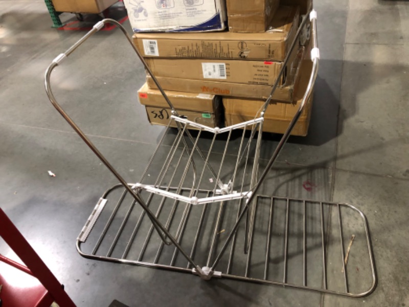 Photo 2 of ***USED - LIKELY MISSING PARTS - UNABLE TO VERIFY FUNCTIONALITY***
Luxe Laundry Premium Clothes Drying Rack, Foldable 2-Layer Stainless Steel Drying Rack, Free Standing with Height Adjustable Wings