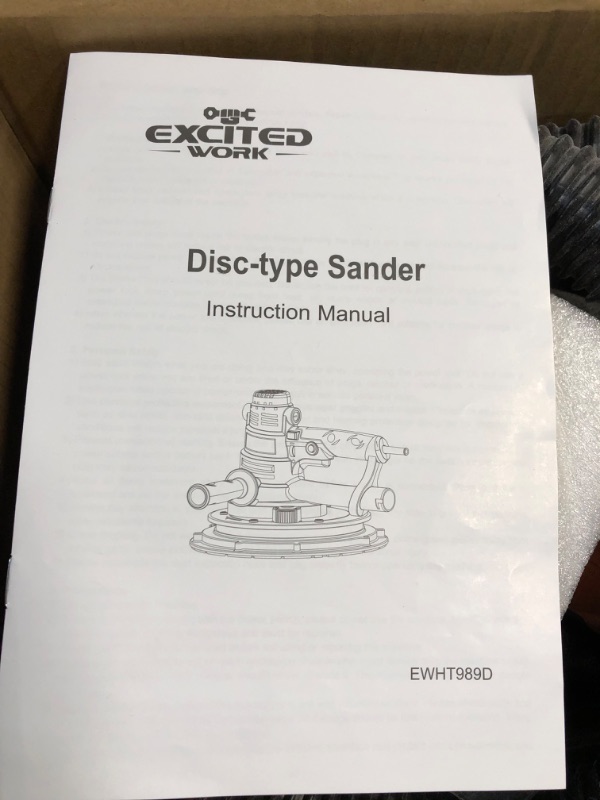 Photo 3 of **DIRTY***Excited Work Drywall Sander, 800W Electric Drywall Sander with Vacuum and LED Light Variable with a Removable Handle Carry Dust Collection Bag and 13 Pcs Sanding Discs Short