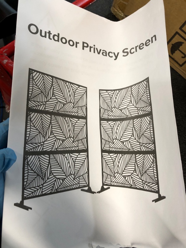 Photo 1 of ***FRAME ONLY - NO SCREEN - SEE PICTURES***
Outdoor Privacy Screens and Panels for Patio Metal Privacy Fence Screen with Freestanding Decorative Room Divider for Balcony Deck Garden Backyard Swimming Pool 6 FT
