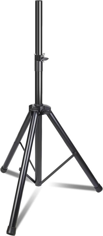 Photo 1 of *one stand* GZGDLJQ Speaker Stands Pair Heavy Duty Speaker Tripod Stand Adjustable Height from 35 to 60 Inch Universal Speaker Stand 35 MM Compatible Insert on Stage Speaker Stands