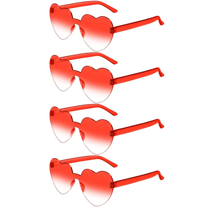 Photo 1 of ***NONREFUNDABLE 2 PACK BUNDLE***
Heart Shaped Sunglasses Candy Color Favors 4-Red